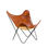 Cadeira borboleta de couro vintage BKF com armação de ferro e metal - 1