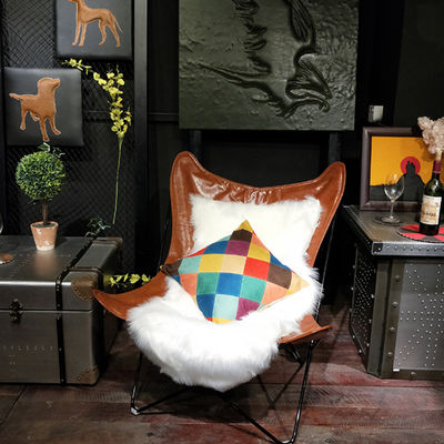 Cadeira borboleta de couro vintage BKF com armação de ferro e metal - Foto 4