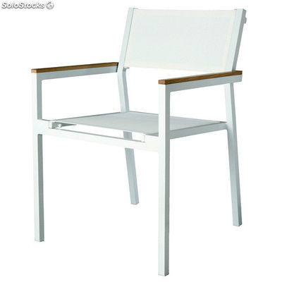 Cadeira branca para exterior modelo Shio