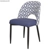 Cadeira CALIE estilo contemporâneo con estrutura de aço acabada en pintura