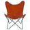 Cadeira com estrutura de aço e assento de couro em forma de borboleta. - Foto 2
