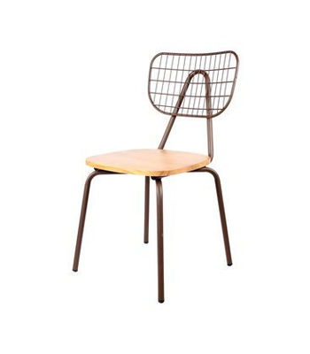 Cadeira com estrutura metálica marrom