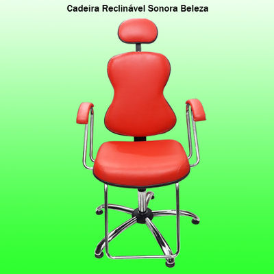 Cadeira com reclino Sonora Beleza para atendimento facial e capilar