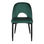 Cadeira de aço com encosto estofado em veludo verde - Foto 2