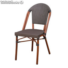 Cadeira de aluminio imitação bambu