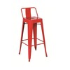 Cadeira de Bar Tolix Réplica com espaldar Vermelho