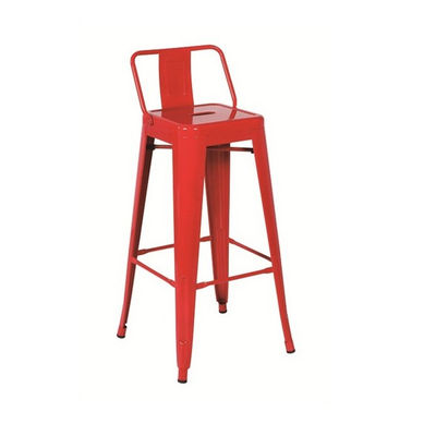 Cadeira de Bar Tolix Réplica com espaldar Vermelho