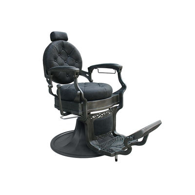 Cadeira de Barbeiro Classic Vintage Style com apoio para os pés - Clint preto - Foto 4