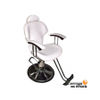 Cadeira de barbeiro estética hidráulica reclinável com apoio para os pés cromado