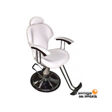 Cadeira de barbeiro estética hidráulica reclinável com apoio para os pés cromado