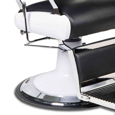 Cadeira de barbeiro estilo vintage com apoio para os pés integrado modelo Figaro - Foto 4