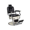 Cadeira de barbeiro estilo vintage com apoio para pés integrado modelo Dominus