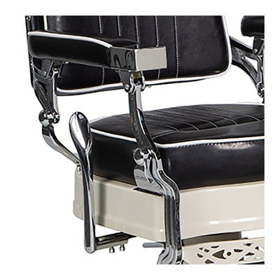 Cadeira de barbeiro estilo vintage com apoio para pés integrado modelo Dominus - Foto 2