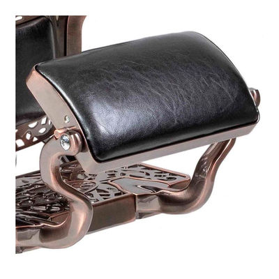 Cadeira de barbeiro hidráulica clássica estilo vintage Modelo Perfido Bronze - Foto 3