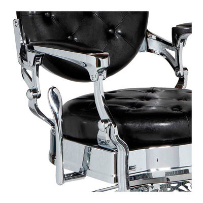 Cadeira de barbeiro hidráulica clássica estilo vintage Modelo Perfido Cromado - Foto 3