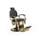 Cadeira de barbeiro hidráulica clássica retrô estilo vintage Modelo Buzz Gold - 1