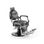 Cadeira de barbeiro hidráulica estilo vintage clássico modelo Mige Silver Black - 1