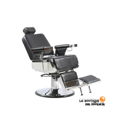Cadeira de barbeiro hidráulica reclinável e giratória com braços Modelo Bart - Foto 3
