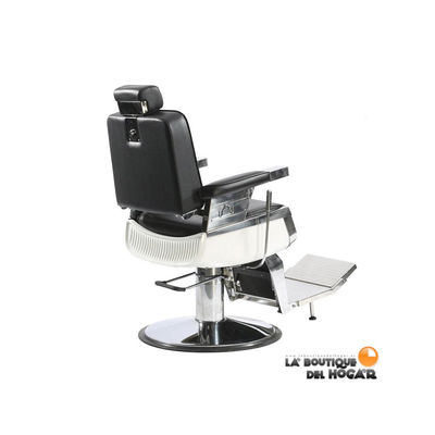 Cadeira de barbeiro hidráulica reclinável e giratória com braços Modelo Bart - Foto 4
