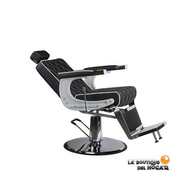 Cadeira de barbeiro hidráulica reclinável e giratória com braços modelo Century - Foto 3
