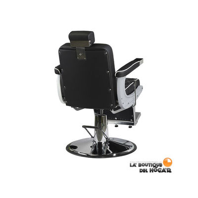 Cadeira de barbeiro hidráulica reclinável e giratória com braços modelo Century - Foto 4