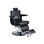 Cadeira de barbeiro hidráulica reclinável e giratória com braços modelo Dave - 1
