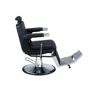 Cadeira de barbeiro hidráulica reclinável e giratória com braços modelo Dave - Foto 2