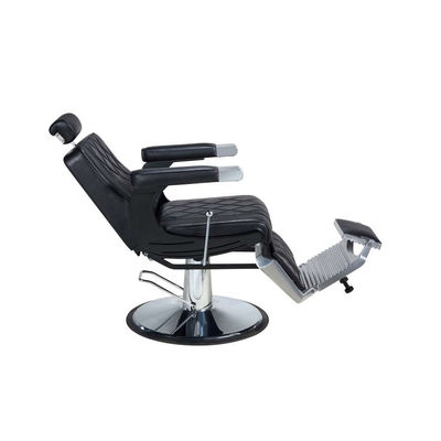 Cadeira de barbeiro hidráulica reclinável e giratória com braços modelo Dave - Foto 3