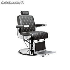 Cadeira de barbeiro hidráulica reclinável e giratória com braços modelo Gon
