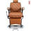Cadeira de barbeiro hidráulica reclinável e giratória com braços modelo Hugo BR - Foto 3