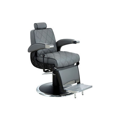 Cadeira de barbeiro hidráulica reclinável e giratória com braços modelo Hugo GG