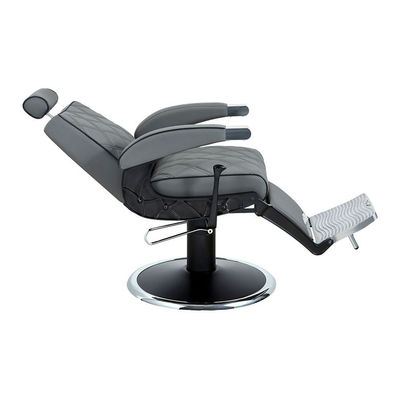 Cadeira de barbeiro hidráulica reclinável e giratória com braços modelo Hugo GG - Foto 4