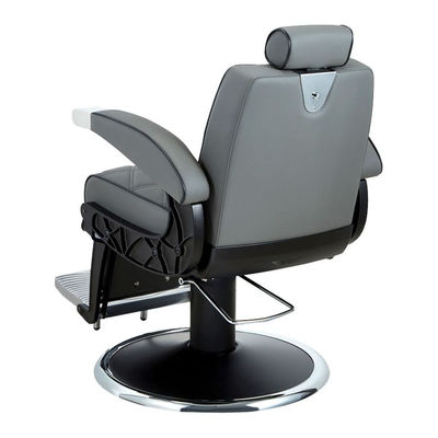Cadeira de barbeiro hidráulica reclinável e giratória com braços modelo Hugo GG - Foto 5