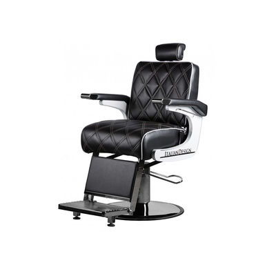 Cadeira de barbeiro hidráulica reclinável e giratória com braços modelo Omega