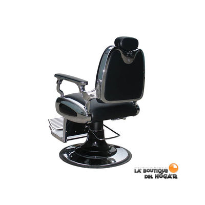 Cadeira de barbeiro hidráulica reclinável e giratória com braços Modelo Prince - Foto 4