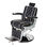 Cadeira de barbeiro hidráulica reclinável e giratória com braços modelo Tweed - 1