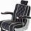 Cadeira de barbeiro hidráulica reclinável e giratória com braços modelo Tweed - Foto 2