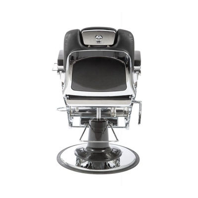 Cadeira de barbeiro hidráulica reclinável e giratória com braços modelo UPDO - Foto 3