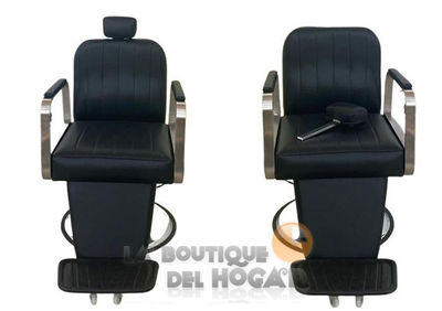 Cadeira de barbeiro hidráulica reclinável e giratória Eolo com braços modelo S75 - Foto 3