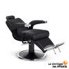 Cadeira de barbeiro hidráulica,reclinável, giratória com apoios de braços Hugo B - Foto 3