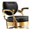 Cadeira de barbeiro hidráulica retrô clássica estilo vintage Modelo Caesar Gold - Foto 3
