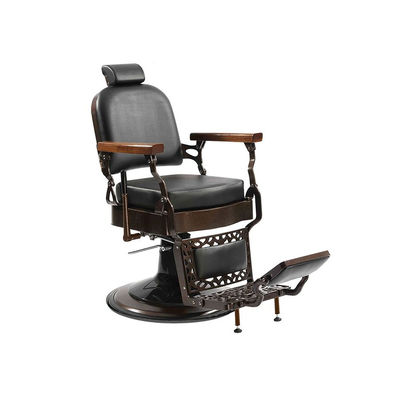 Cadeira de barbeiro hidráulica vintage reclinável e giratória Modelo Vetus
