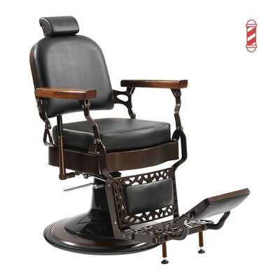 Cadeira de barbeiro hidráulica vintage reclinável e giratória Modelo Vetus - Foto 4