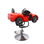 Cadeira de cabeleireiro infantil com design de carrinho Freddie Red - Foto 5
