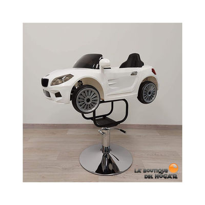 Cadeira de cabeleireiro infantil com design de carrinho modelo Willy White - Foto 2