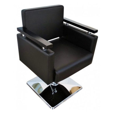 Cadeira de corte de cabeleireiro com braços de madeira Modelo LBH-06N cor preta - Foto 2