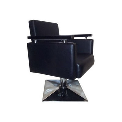 Cadeira de corte de cabeleireiro com braços de madeira Modelo LBH-06N cor preta - Foto 4