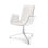 Cadeira de escritório com encosto médio em fibra de vidro sem roda - 1