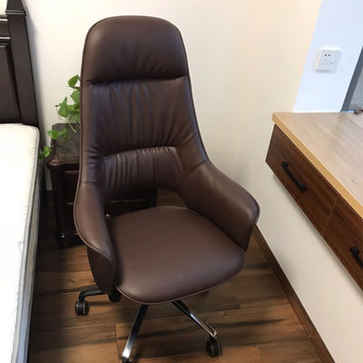 cadeira de escritório ergonômica de couro com encosto alto - Foto 3