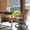 Cadeira de escritório ergonômica em couro com encosto médio - Foto 4